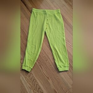 Zara Green Tapered Joggers with Elastic Cuffs